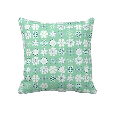 HODGEpodge blue Throw Pillows