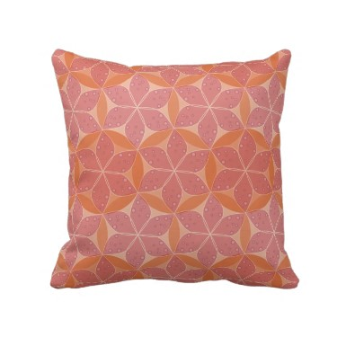 OVERLAPlillies purple Throw Pillow